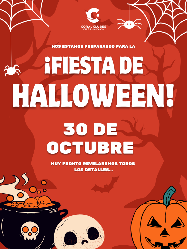 Red Orange Modern Halloween Party Poster